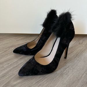 NEW! Nicole Miller Artelier GENOA Pointed Toe Pump - Velvet Suede Furry Pumps